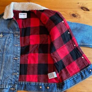 Gap Flannel Lined Denim Jean Jacket